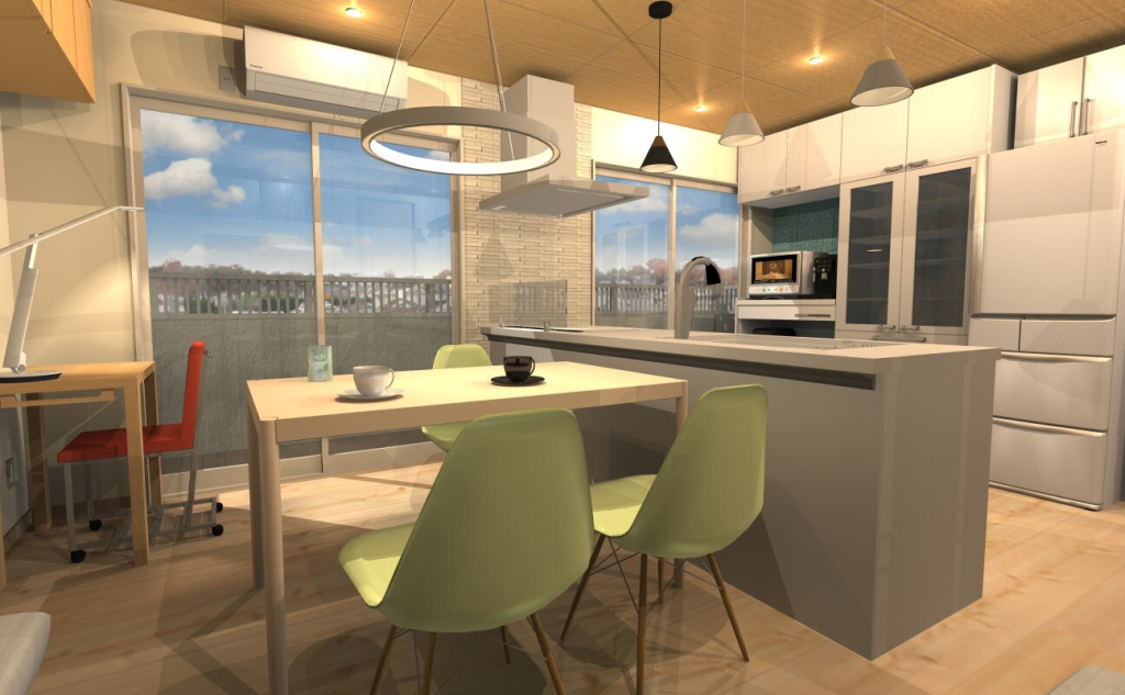 酒ツマ団地リノベプラン応募作品 - 内観パース1