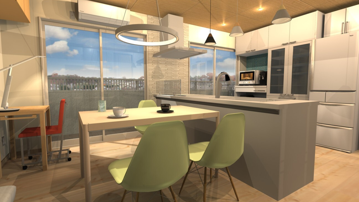 酒ツマ団地リノベプラン応募作品 - 内観パース1