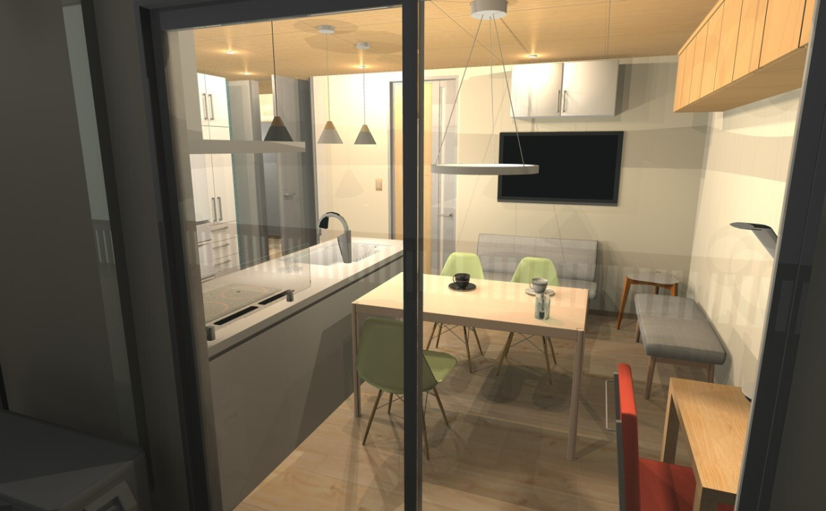 酒ツマ団地リノベプラン応募作品 - 内観パース2