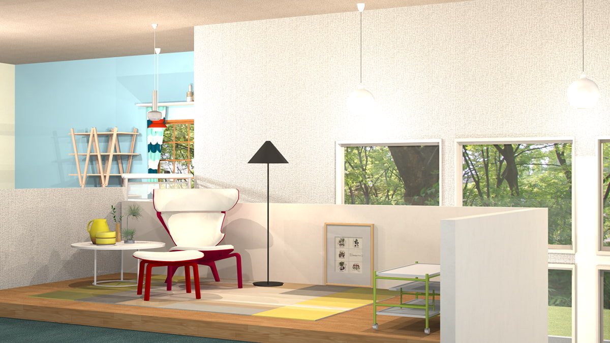 ルイスポールセンの3Dパーツを使ったパース図｜3Dデザイナーシリーズ