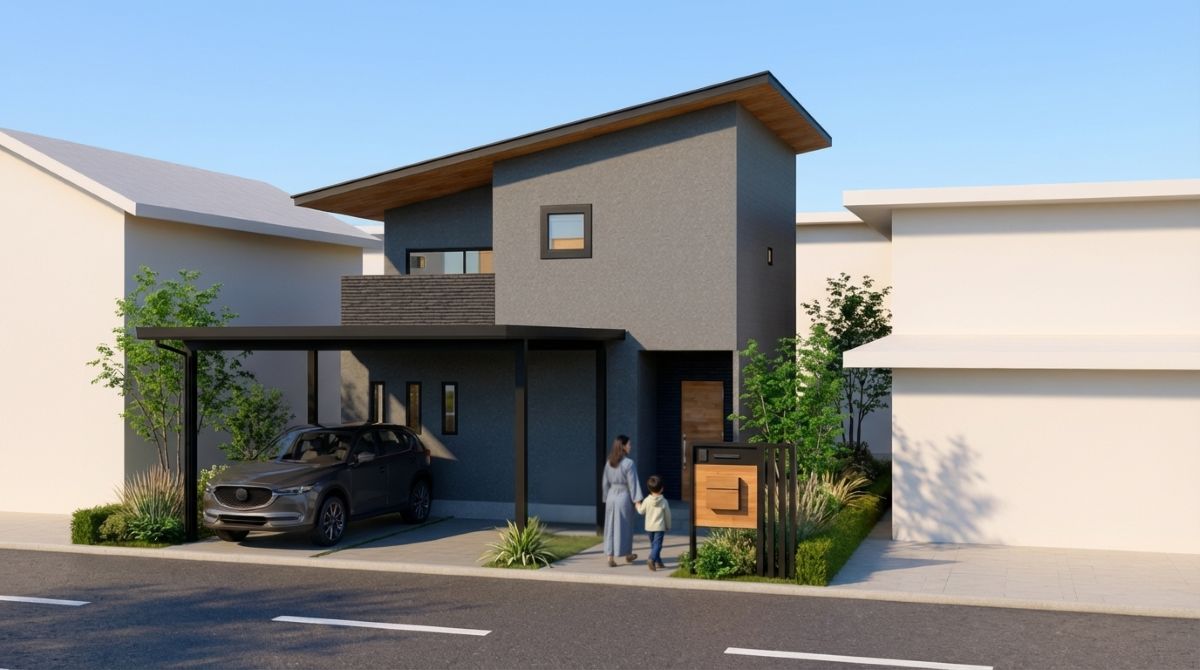 人物を追加した生成住宅パース