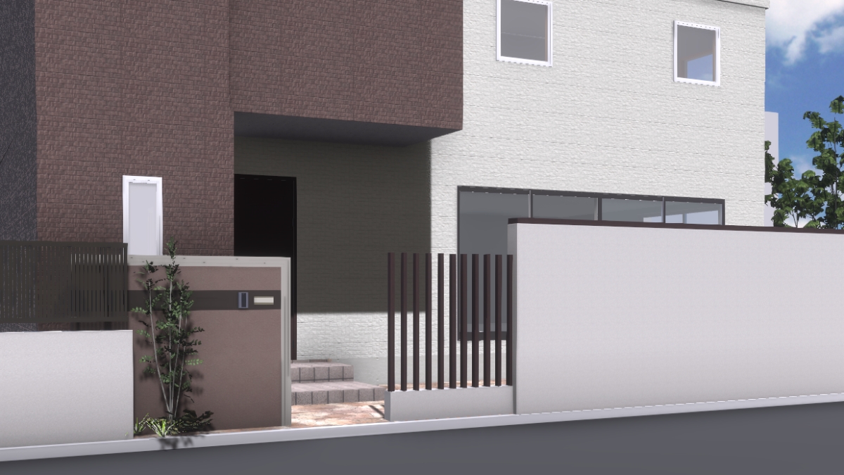 セミクローズの門まわり