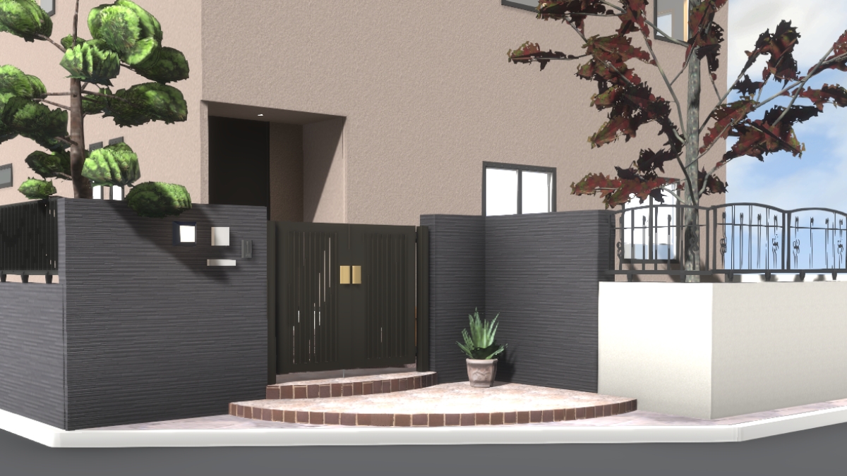 クローズスタイルの門まわり